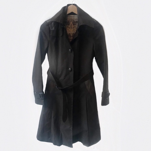Mackage Jackets & Blazers - Mackage Leather Accented Cotton Trench Coat XS